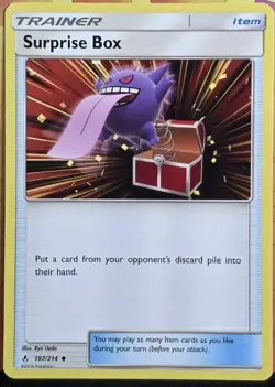 Gengar Surprise Box card 187/214 SM Unbroken Bonds 2019 Pokemon TCG - Image 1