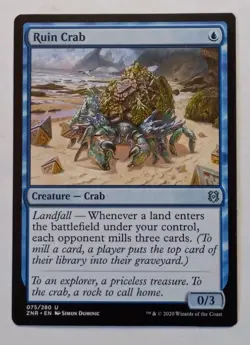 MTG - Ruin Crab - Zendikar Rising 075/280 - Regular Uncommon - Landfall Mill - Image 1