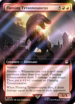 Flaming Tyrannosaurus *Surge Foil* (Near Mint) | MTG - Image 1