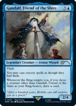 Near Mint x 1 Gandalf, Friend of the Shire (0001) - Play Promo Magic Promos - Wo - Image 1