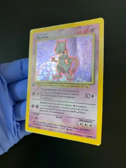 POKEMON MEWTU HOLO RARE 10/102 BASE SET 1ST EDITION GERMAN PL - Image 2