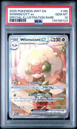 2025 POKEMON WHT EN-WHITE FLARE SPECIAL ILLUSTRATION RARE WHIMSICOTT EX PSA 10 - Image 1
