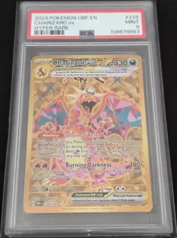 2023 Pokemon Obsidian Flames Charizard ex Hyper Rare #228/197 PSA 9 MINT - Image 3