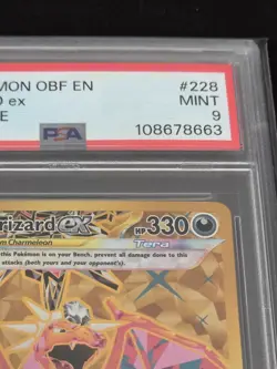 2023 Pokemon Obsidian Flames Charizard ex Hyper Rare #228/197 PSA 9 MINT - Image 4