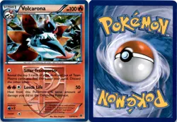2013 Pokemon, Plasma Blast, #13/101 Volcarona, Cracked Ice Holo, Deck Exclusive - Image 1