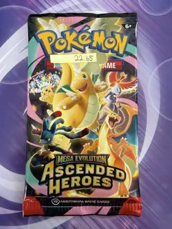 VERY HEAVY! 22.65g Pokemon TCG Ascended Heroes Booster Pack (SEALED) GOD PACKU! - Image 3