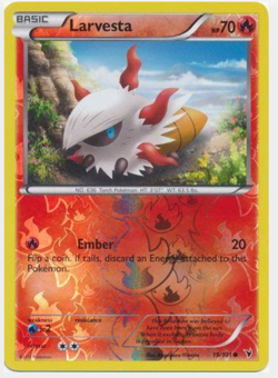 Larvesta 19/101 | 2011 | Mint/Near Mint | Reverse Holo | Noble Victories Pokemon - Image 1