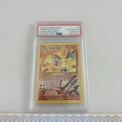 1999 Pokemon Charizard Holo #4 PSA/DNA Auto 10 Signed Veronica Taylor Ash - Image 3
