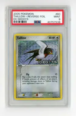Taillow 80/107 EX Deoxys Reverse Holo Foil Pokemon - PSA 9 MINT! - Image 1