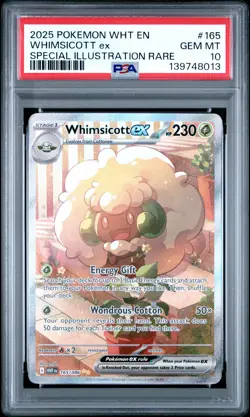 2025 POKEMON WHT EN-WHITE FLARE SPECIAL ILLUSTRATION RARE WHIMSICOTT EX PSA 10 - Image 1