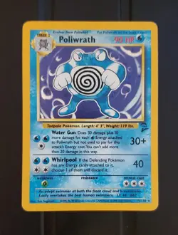 Pokemon Base Set 2 Poliwrath 15/130 Holo Rare MP - Image 1