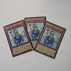 Yu-Gi-Oh! Priestess with Eyes of Blue LCKC-EN016 SECRET Rare x3 - Image 1