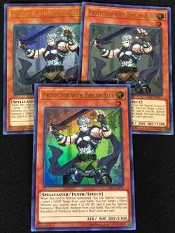 Yugioh Protector With Eyes of Blue LCKC-EN013 Ultra x3 (LP) Two are 1st - Image 1