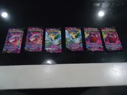 LOT OF POKEMON FUSION STRIKE 6 PACKS AS SHOWN 2021 VERY COLLECTIBLE SWORD/SHIELD - Image 1
