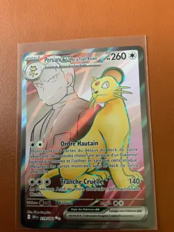 Carte Pokemon PERSIAN EX Team rocket Francais - FA EV10 DRI FR - 219/182 - Neuf - Image 1