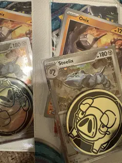 Pokemon TCG Twilight Masquerade Checklane Blister Steelix Cosmos Holo Set Of 2 - Image 1