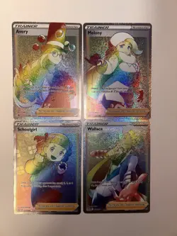 Pokemon TCG SWSH Rainbow Trainer Rainbow 4 Card Lot - Image 1