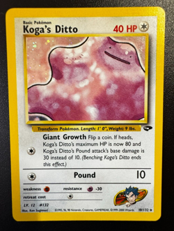 Pokemon Card Koga's Ditto Holo 10/132 Gym Challenge ENG english excellent ex - Image 1