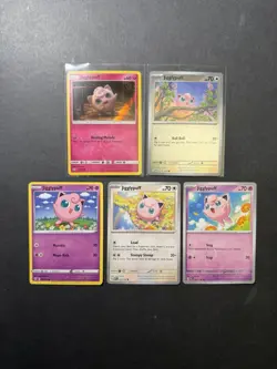 5 Jigglypuff Pokemon Card Collection Reverse Holo Fairy SM SWSH SV PTCG A2 - Image 1