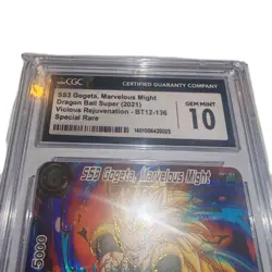 SALE-Dragon Ball Super Collector Card SS3 Gogeta, Marvelous Might Vicious CCG 10 - Image 4