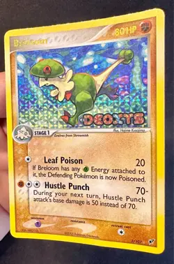 Breloom 3/107 2005 EX Deoxys Pokemon Card TCG Reverse Holo Rare Stamped - Hp - Image 2