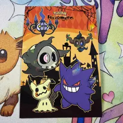 Cracked Ice Holo Gengar & Mimikyu Database Non-TCG Pokemon Card - Image 1