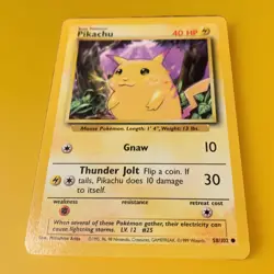 PIKACHU - 58/102 - Base Set - Pokemon Card - Base Set TCG - Image 1