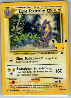 Light Toxtricity SWSH137 SWSH: Sword & Shield Promo Cards - Pokemon Card - NM - Image 1