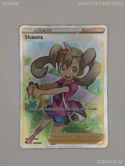 Shauna 263/264 Fusion Strike Full Art Ultra Rare Holo Pokemon Card * New * - Image 1