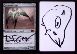 Magic MTG SIGNED Artist Proof _ Brom _ M10 SET _ PLATINUM ANGEL _ 1/10 Sketch! - Image 2