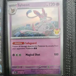 Sylveon 40/141 Pokemon Day 2025 Stamp Promo Prismatic Evolutions NM - Image 1