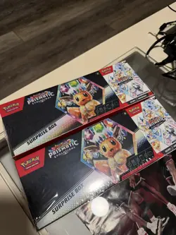 (2) Pokemon Sam's Club Prismatic Evolutions Surprise Box + Booster Bundle Lot - Image 1