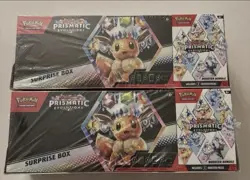 Pokemon Prismatic Evolutions Surprise Box + Booster Bundle Sams Club Sealed x2 - Image 1
