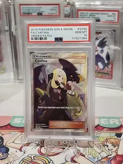 2019 POKEMON SUN & MOON HIDDEN FATES #SV82 FULL ART/CYNTHIA PSA 10 - Image 2