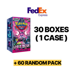 [FEDEX] Korean Pokemon Night Wanderer SEALED 30 Booster Box (1CASE) plus 60 pack - Image 1