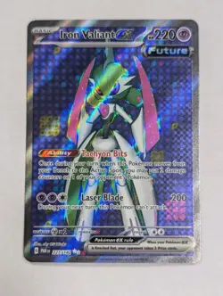 Iron Valiant ex 225/182 SV04: Paradox Rift Holo Full Art Ultra Rare Pokemon NM - Image 1