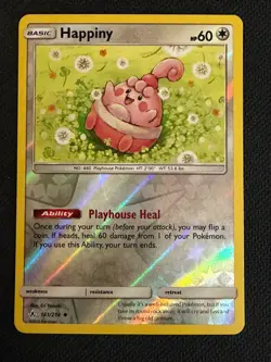 Happiny 161/214 Unbroken Bonds Reverse holo ~ Cute ~ Baby~ Pink Pokemon Gallery - Image 1