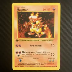 Pokemon 1st Edition Magmar & Marowak Base Set 36/102 39/64 English Wizards Lot - Image 2