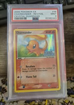 Pokemon PSA 9 MINT Charmander 48/100 Reverse Holofoil EX Crystal Guardians 2006 - Image 1