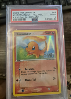 Pokemon PSA 9 MINT Charmander 48/100 Reverse Holofoil EX Crystal Guardians 2006 - Image 2