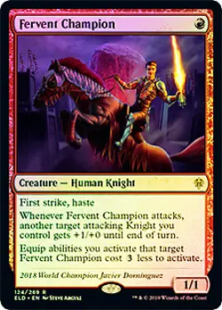 Fervent Champion FOIL Throne of Eldraine NM Red Rare MAGIC MTG CARD ABUGames - Image 1