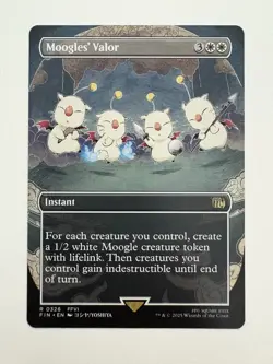 Moogles’ Valor Borderless MTG Magic the Gathering Card NM Near Mint FIN - Image 1