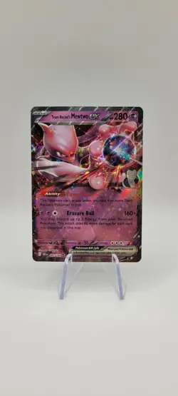 Pokemon TCG: Team Rocket's Mewtwo Ex 081/182 Double Rare Card NM - Image 1