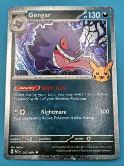 2 Gengar #57/91 Cosmos Holo Pokemon Card TCG Halloween Trick Or Trade 2024 - Image 2