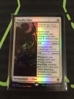 MTG Magic The Gathering Paladin Class Foil AFR DnD Enchantment White Commander - Image 1