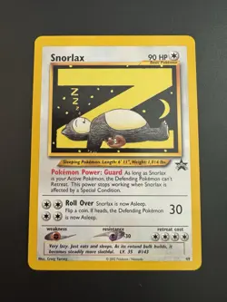 Pokemon Snorlax Card 49/53 Blackstar Z WOTC Promo - Image 1