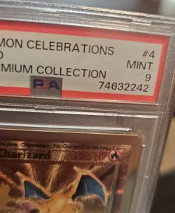 Pokemon 2021 Celebrations Ultra Premium Collection Gold Metal Charizard #4 PSA 9 - Image 4