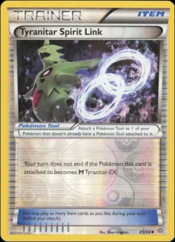 Pokemon - Tyranitar Spirit Link #81/98 - XY - Ancient Origins Reverse Holo - Image 1