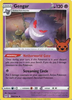 Pokemon - Gengar (2022 Copyright Date) #066/196 - Trick or Trade 2023 Holo - Image 1