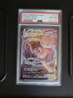 Pokemon Mew VMAX #114 Full Art- 2021 SWORD & SHIELD FUSION STRIKE *PSA 10* - Image 1